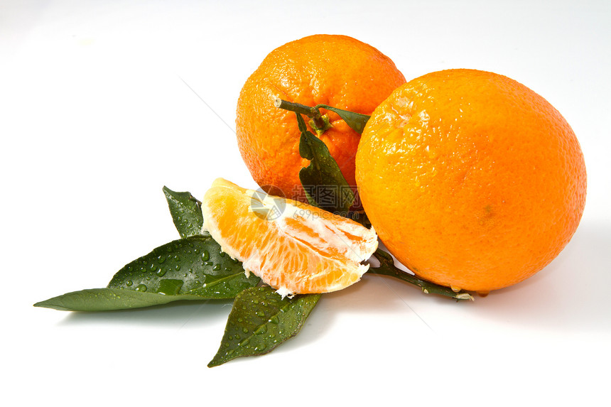 橙色绿色美食宏观白色药品热带水果小吃橙子活力图片