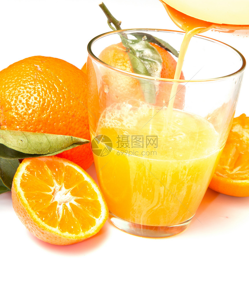 橙汁宏观水果食物橙子甜点稻草饮食液体树叶饮料图片