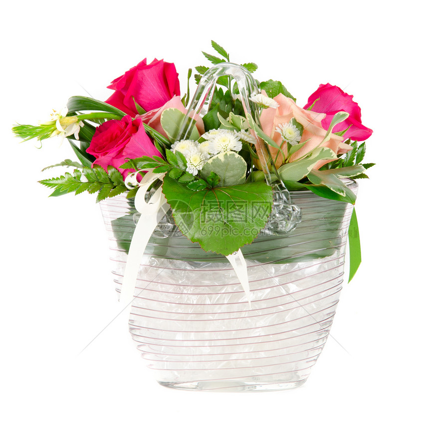一堆玫瑰花束展示庆典邀请函植物群花瓶墙纸叶子香味玻璃图片