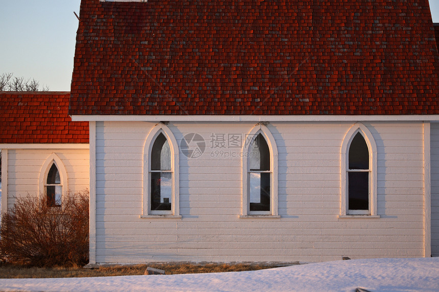 冬季圣奥古斯塔圣公会宗教国教教会照片国家阳光水平场景风景乡村图片