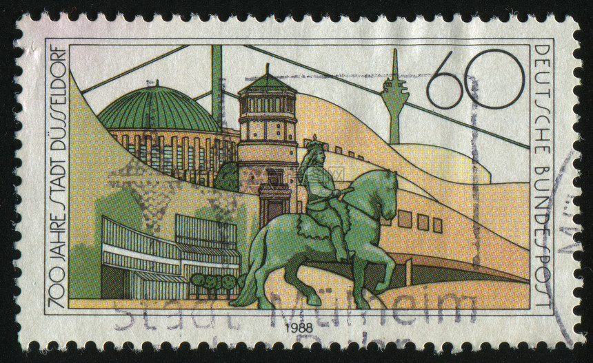 邮票历史性城市集邮房子雕塑邮件古董卡片信封吸引力图片