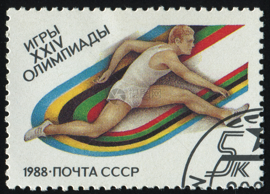 邮票比赛冠军跨栏信封男人运动员男性赛跑者运动速度图片