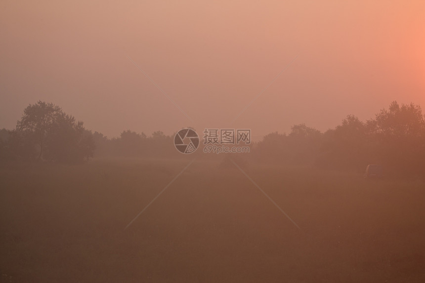 雾日出天空日落旅游太阳草地图片