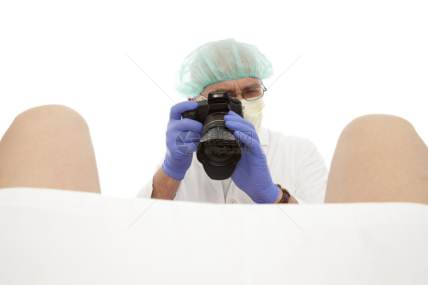 妇产科男人橡胶女性水平地手套医生引擎盖产房相机病房图片
