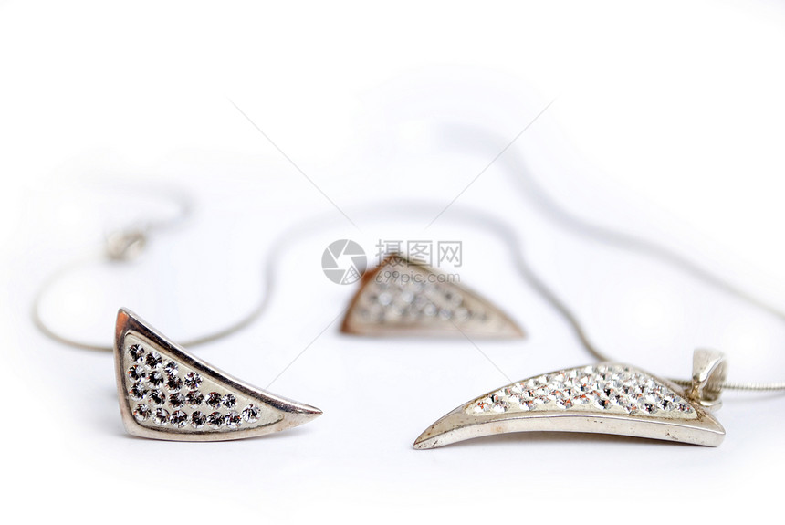 项链钻石金子展示魅力配件艺术礼物石头奢华耳环图片