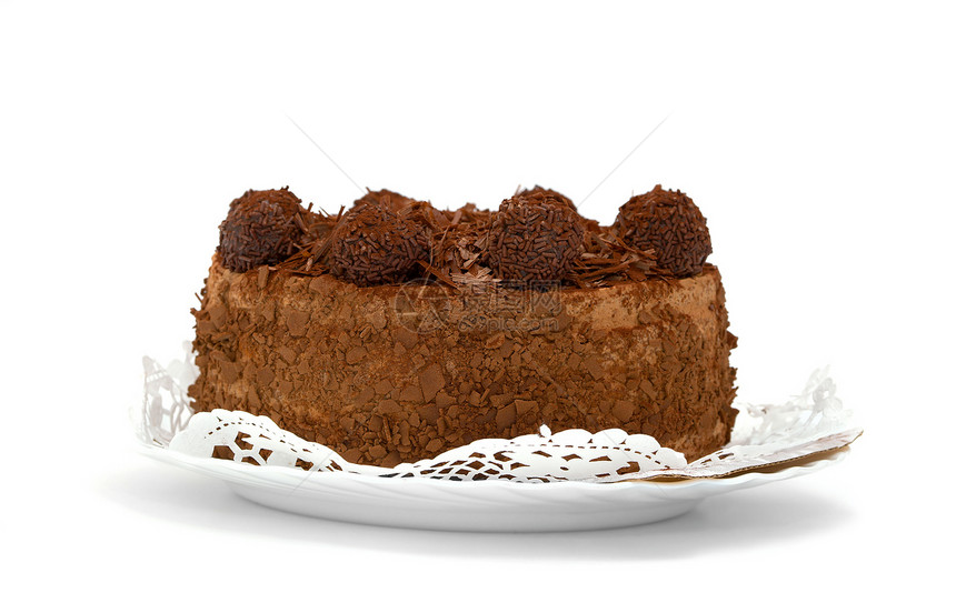 蛋糕盘子展示庆典圆形白色食物面包生日派对甜点图片