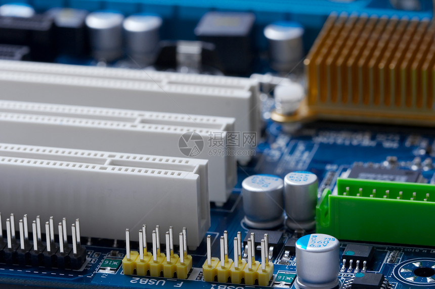 键盘连接器母板主板工程芯片半导体蓝色电路板线条科学图片
