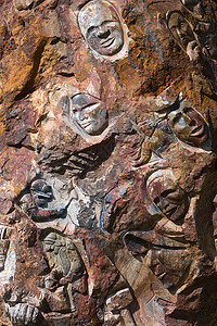 岩石面男人女孩面孔女士艺术乡村怀旧静物摄影背景图片