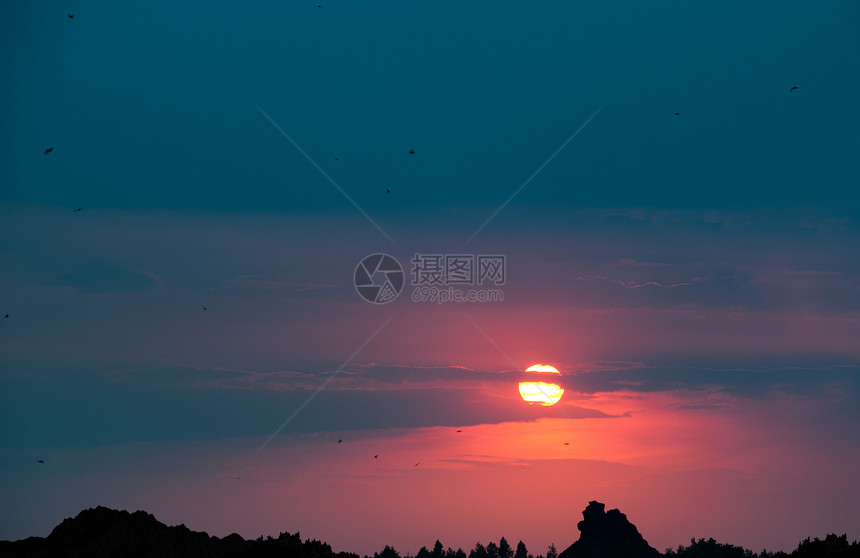 图片日落阳光橙子旅行天堂天空太阳气候荒野热带戏剧性图片