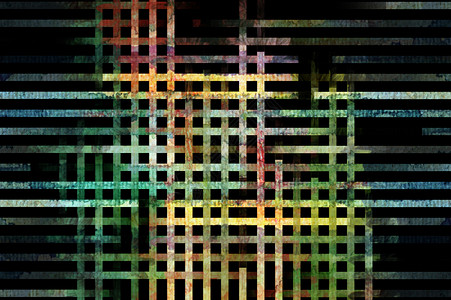 线条样式水彩平衡正方形艺术计算机绘画图层黑色背景图片