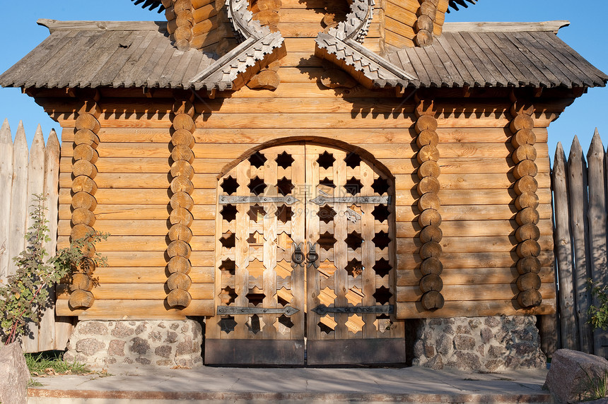 木制门住宅房子入口栅栏建筑学安全文化古董硬木教会图片