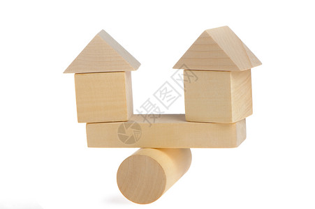 抽象规模的木制房屋背景图片