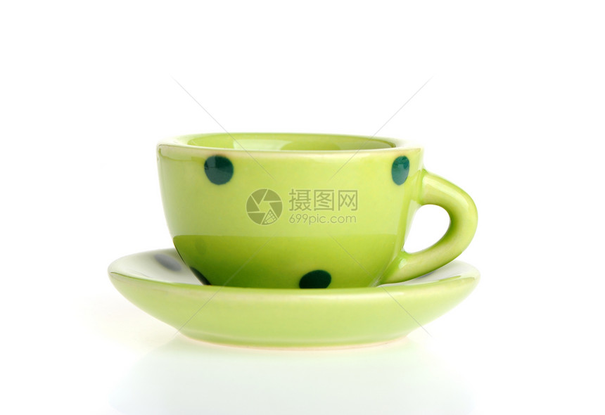 彩色杯绿色飞碟餐具瓷器咖啡饮料早餐厨具白色创造力图片