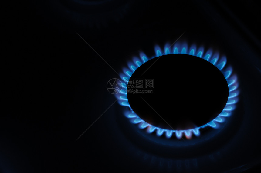 气体灯光反射黑色房子烤箱烹饪温度橙子燃料丁烷图片