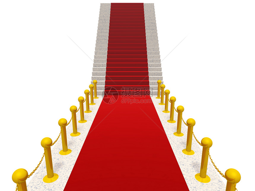 红色地毯的梯子戏剧问候语商业邮政节日插图金子楼梯脚步踪迹图片