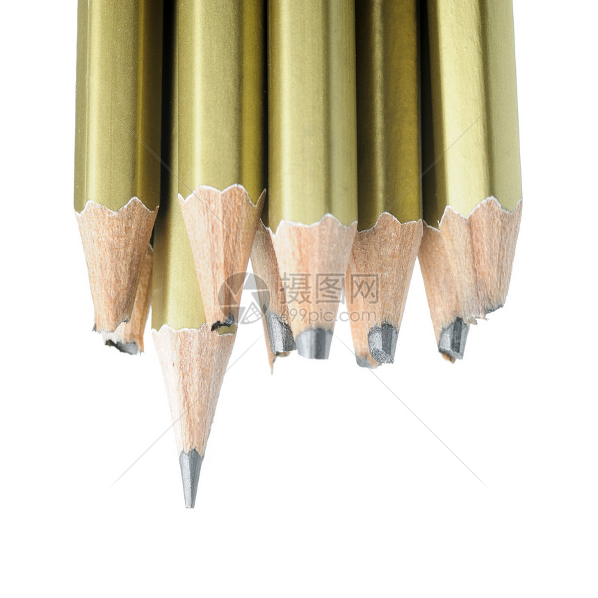 笔和折折的铅笔白色石墨学校差异性领导者木头命令团体学习素描图片