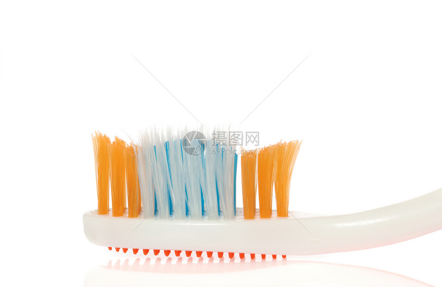 牙刷化妆品浴室宏观牙科打扫擦洗牙齿塑料蓝色牙医图片