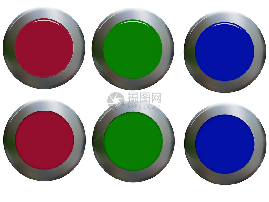 特写按钮  on 特写互联网技术插图界面网络玻璃蓝色绿色红色黄色图片