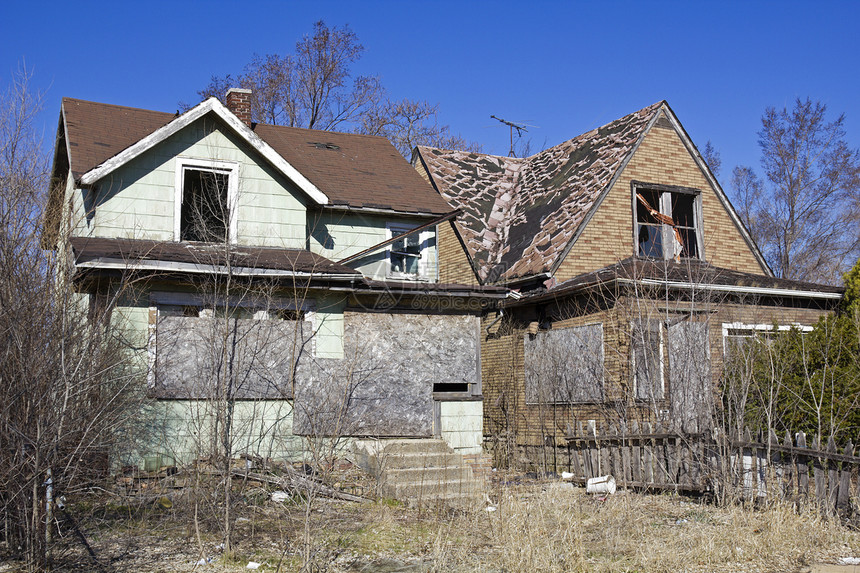加里废弃房屋建筑学经济衰退房子废墟建筑色调窗户图片