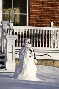 萨斯喀彻温的雪人高清图片