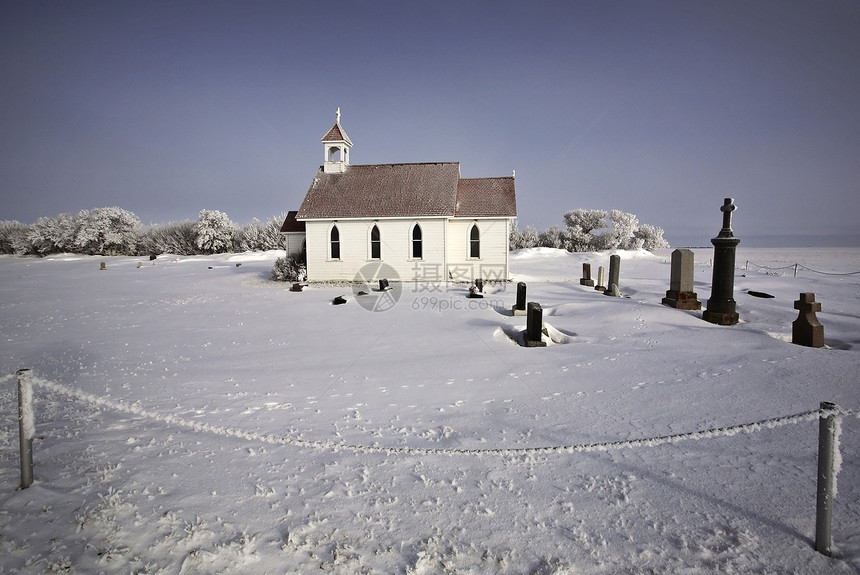 冬季圣奥古斯塔圣公会历史性照片场景遗产教会彩色宗教旅行水平风景图片