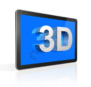 电脑3d带有3D文字的 3D 电视屏幕视频平板技术平面电子产品金属展示反射电脑显示器电脑背景