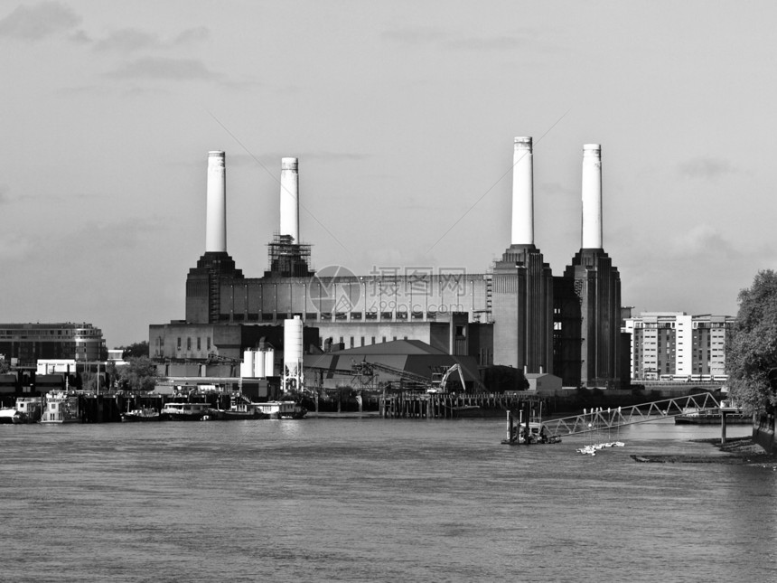 伦敦巴特海发电站雕像英语中心建筑力量全景城市雕塑电站地标图片