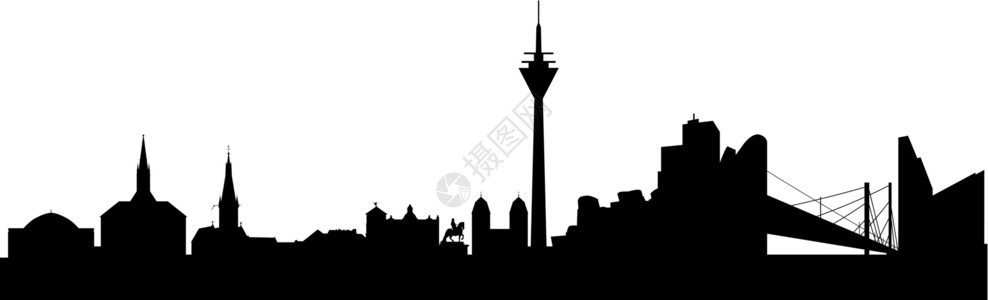北纬37杜塞尔多夫 天线抽象摘要库存版税旅行商业摩天大楼艺术场景旅游国家城市设计图片