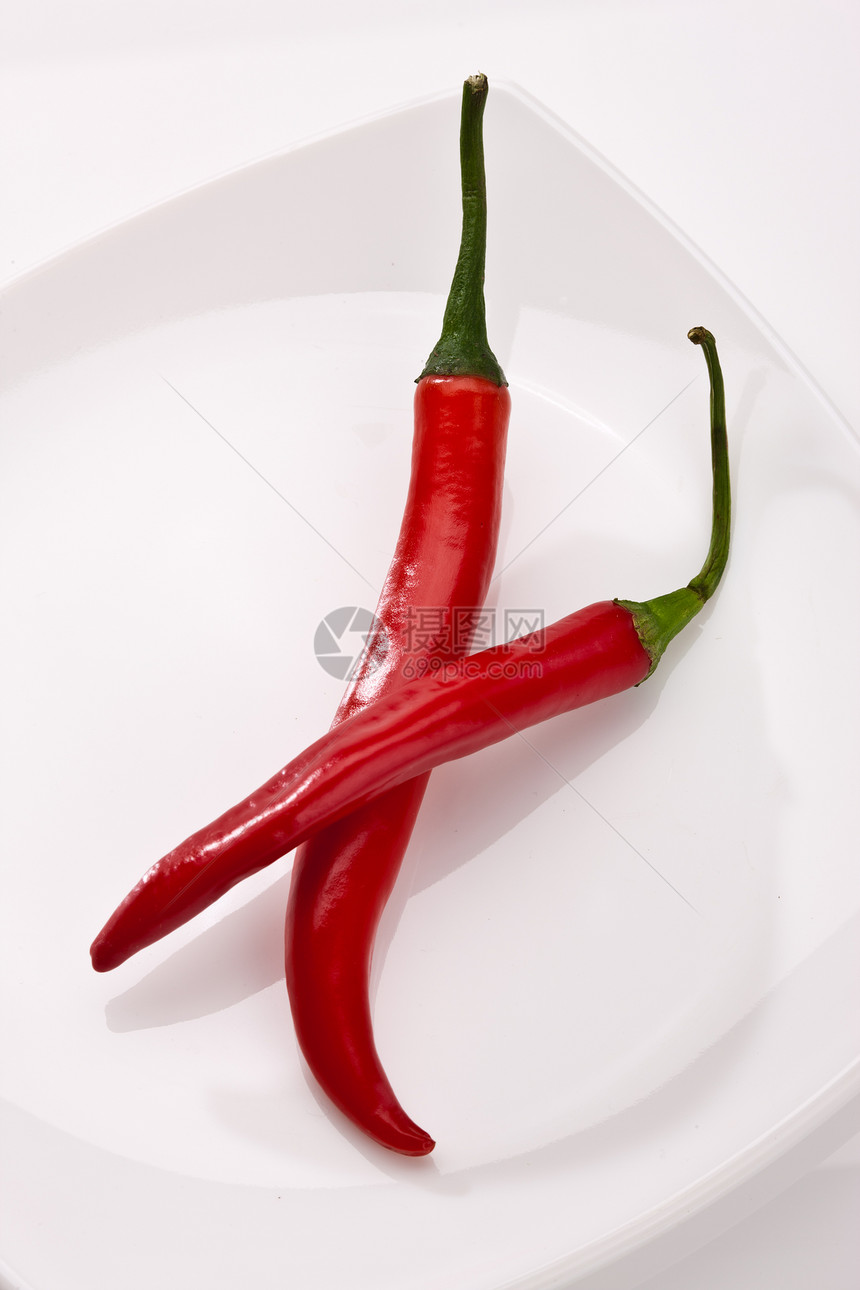 红胡椒白色香料红色香料味辣椒盘子食物图片