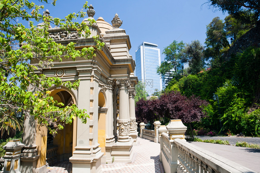 智利圣地亚哥城堡纪念碑拉丁首都历史性旅行建筑城市正方形旅游图片