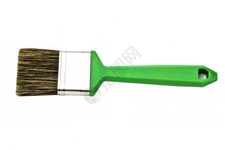 油漆刷木头画家工作刷子工具艺术家头发画笔艺术绿色背景图片