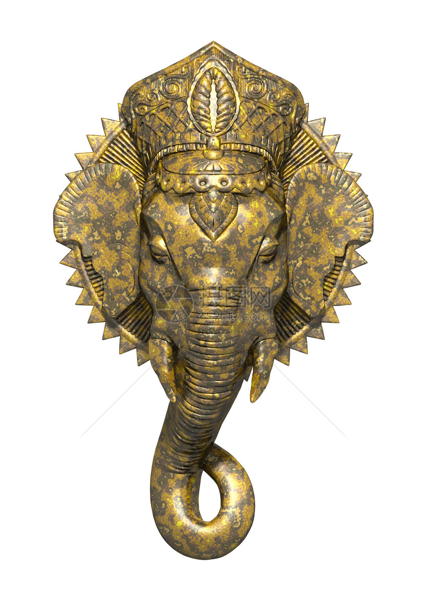 加纳宗教古董风格艺术雕塑装饰数字上帝金子小路图片