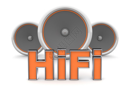 hifi三位发言者     橙色的hiFi背景