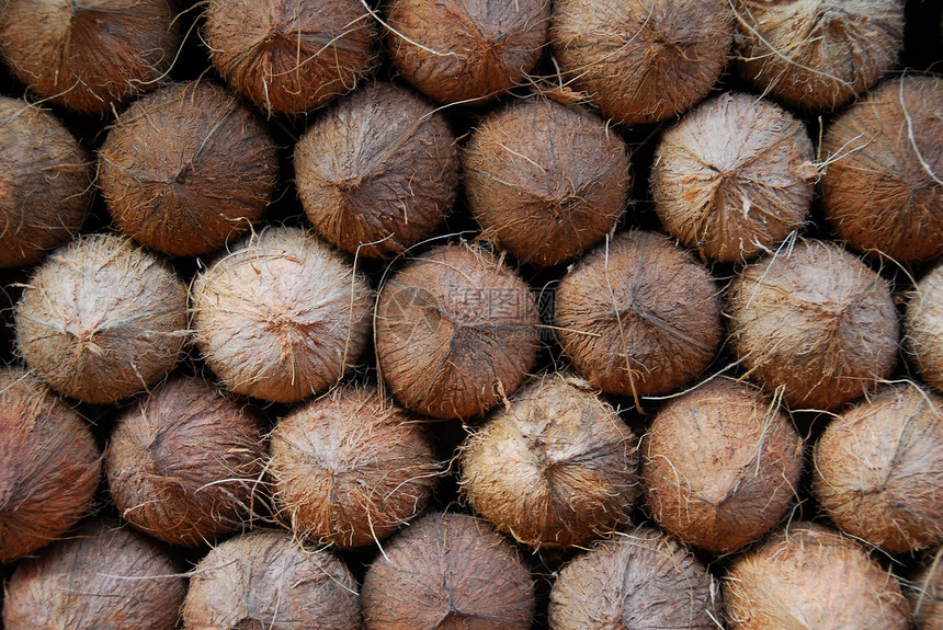 出售椰子果农业水滴维生素沙拉市场营养食欲饮食果味早餐图片