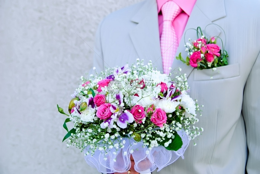 婚礼花束婚姻丈夫浪漫已婚庆典新人玫瑰结婚新娘图片