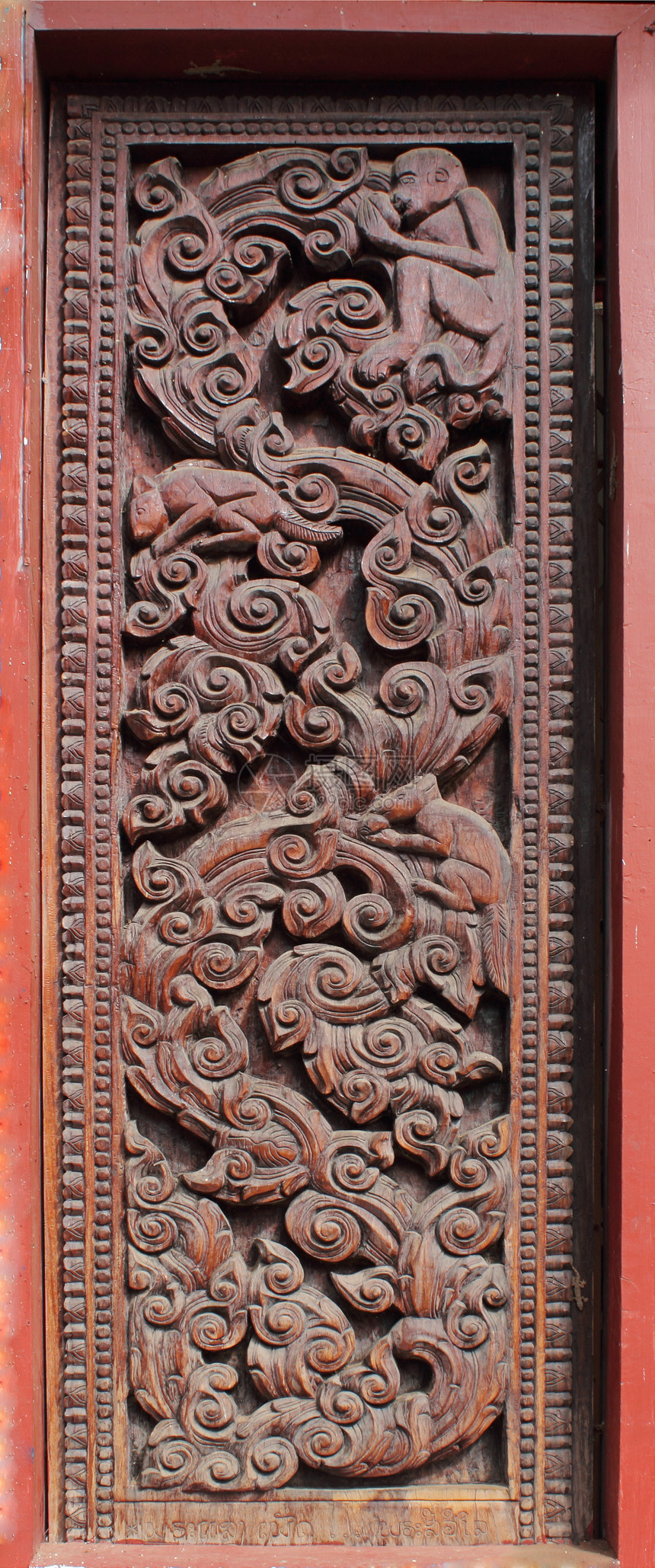 门外装饰木头装饰品遗产风格文化雕刻入口寺庙古董手工宗教图片