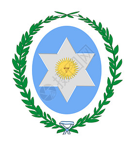 萨尔塔省军徽插图海豹纹章图形化地理旅行背景