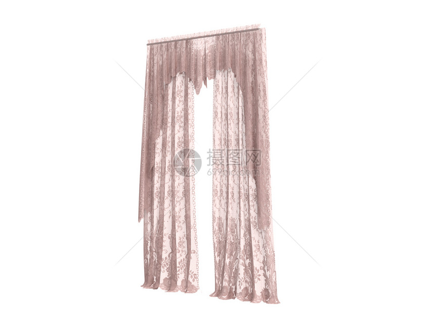 窗帘面纱房子家庭色调纺织品插图奢华窗户折叠织物图片
