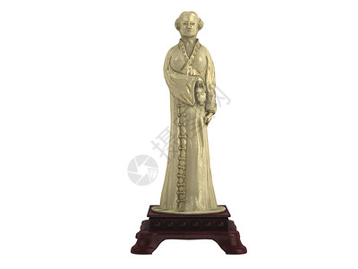 Statuette 调制器装饰历史古董传家宝女士传统雕塑信仰木头塑像背景图片