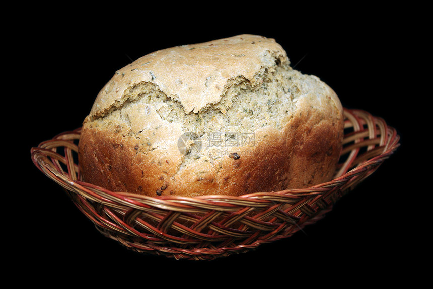 篮子里一包面包小麦包子酵母工作室指挥棒食物谷物主食美食面粉图片
