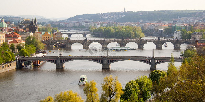 布拉格视图旅行建筑学全景城市纪念碑图片