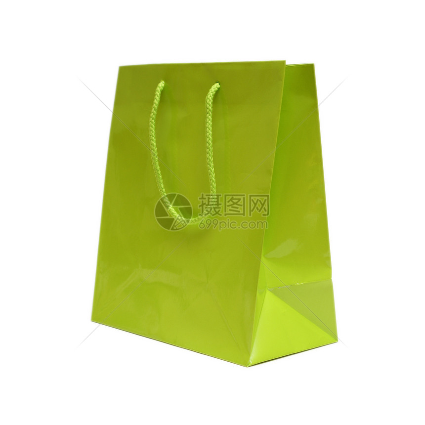 礼品袋绿色礼物展示店铺白色庆典生日购物包装念日图片