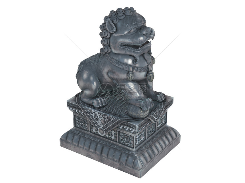 亚洲狮子雕像传家宝风格文化历史情调传统艺术异国装饰雕塑图片