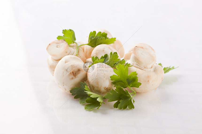 带的蘑菇素食食物营养香菜图片