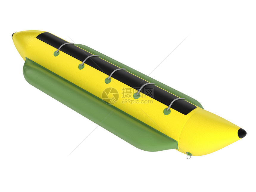 可充气香蕉船橡皮游泳乐趣玩具运动闲暇插图休息蓝色漂浮图片