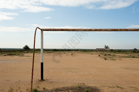 非洲足球球场水平外表场地游戏框架沥青草稿邮政灌木背景图片