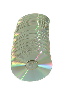 cd 或 dvd 盘片技术折射半圆电子产品光谱磁盘灰色光盘贮存绿色背景图片