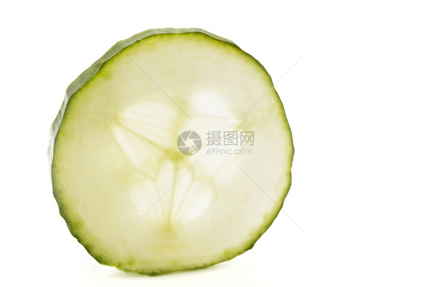 黄瓜切片植物节食蔬菜宏观白色养分薄片食物绿色图片