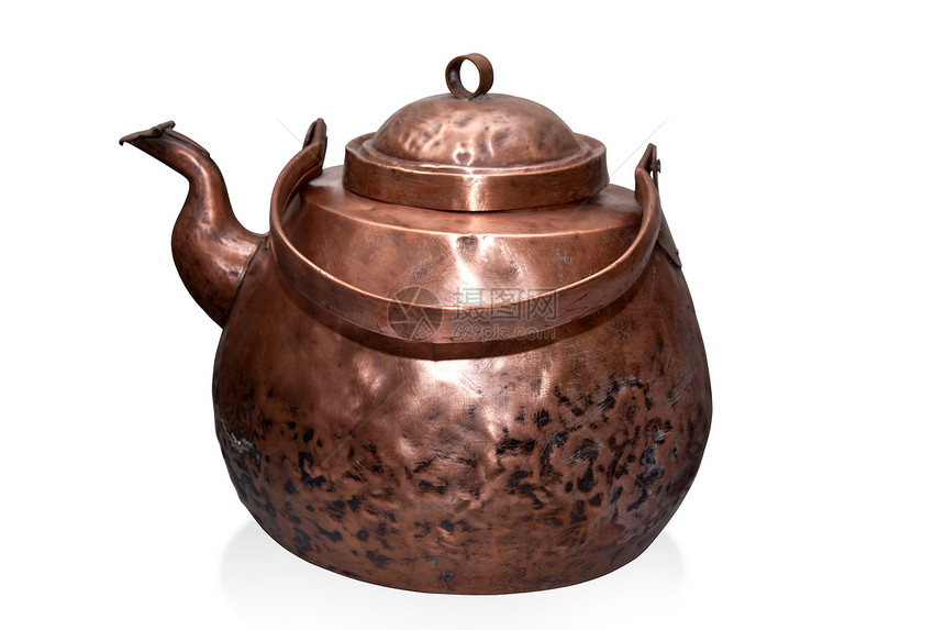 铜茶沸腾喷口家务厨房手工用具金属古董黄铜生活图片
