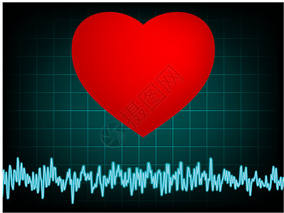 卡通心电监护仪EPS 8 诊所监测器的心脏跳动设计图片
